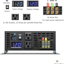 WZRELB RBP-500012S Pure Sine Wave 5000W (10000W Surge) 12V Power Inverter DC to AC Power - Solar, RV