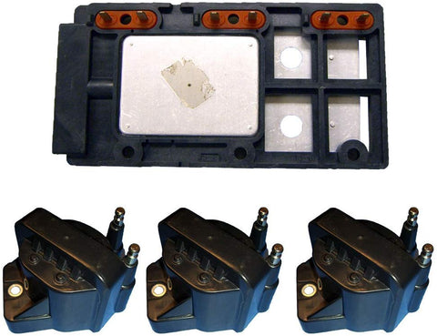Ignition Control Module + (3) High Performance Ignition Coils for Chevy GMC 3.8L D555 LX364