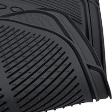 BDK Heavy Duty 4pc Front & Rear Rubber Floor Mats for Car SUV Van & Truck-All Weather Protection Universal Fit