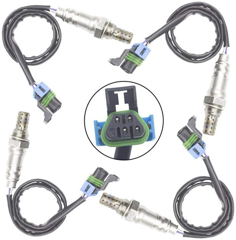 Guniang 4x Oxygen O2 Sensor 1 & 2 for 2010-2014 Buick Lacrosse Cadillac SRX 3.0L 3.6L Upper + Lower