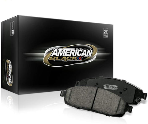 American Black ABD919C Professional Ceramic Rear Disc Brake Pad Set Compatible With BMW 545i 550i 645Ci 650i 740i 740Ld 745Li 750i 750Li M3 M5 - OE Premium Quality - Perfect fit, Quiet and DUST FREE