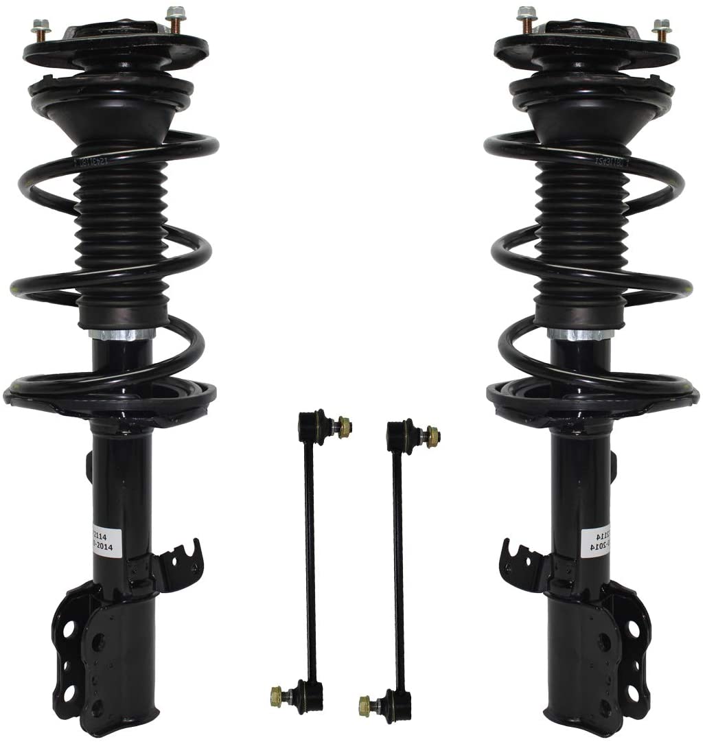 Detroit Axle Complete Front Strut Coil Spring Assembly w/Sway Bars - 4pc Set for [2003-2008 Toyota Corolla] - 4QS2400003