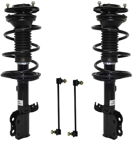 Detroit Axle Complete Front Strut Coil Spring Assembly w/Sway Bars - 4pc Set for [2003-2008 Toyota Corolla] - 4QS2400003