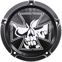 GUAIMI CNC Derby Timer Timing Engine Cover For Harley Dyna FLD Street Glide FLHTK FLHRS Fatboy FXSTB - Gothic Skull Cross