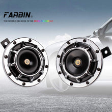 FARBIN Car Horn 12V Super Tone Horn High Tone/Low Tone Metal Twin Horn Kit with 2Pcs Connector Harnesses Cable for Honda