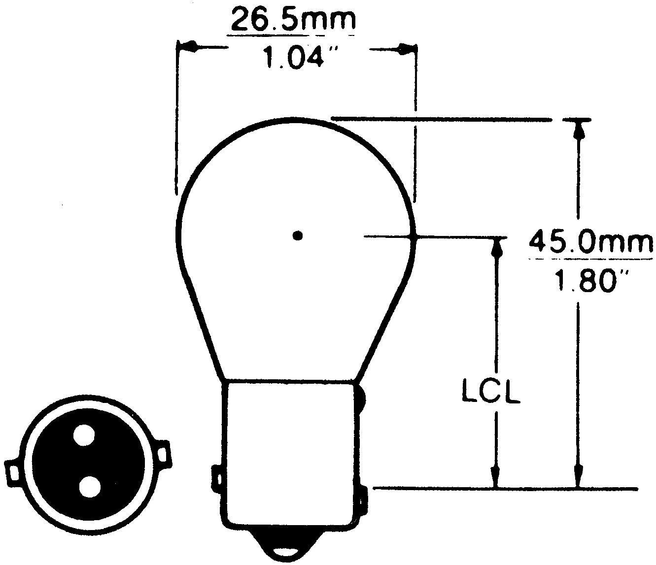 Camco 54812 RV Light Bulb (1176 Stop/Tail/Park 10/Box)