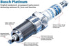 Bosch 6712 Platinum Spark Plug for Select Buick, Cadillac, Chevrolet, Dodge, Ford, GMC, Jeep, Lincoln, Mercury, Oldsmobile, and Pontiac Cars, Trucks, SUVs, and Vans (Pack of 4)