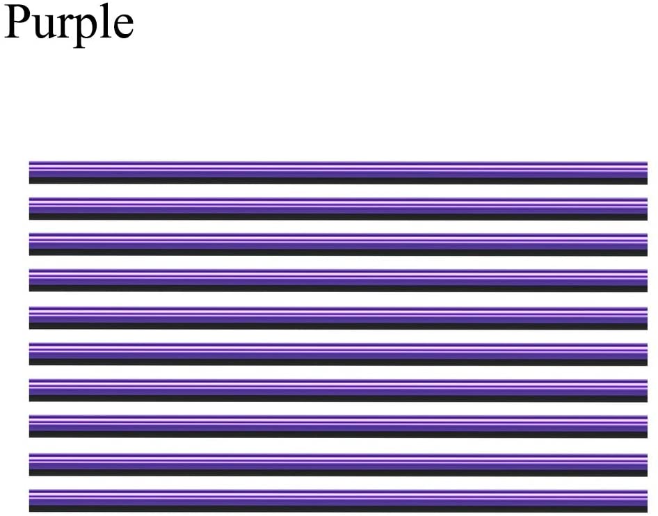 Eadorns 10x Car Air Conditioner Outlet Vent Grille Decoration U Shape Molding Trim Strip (Purple)