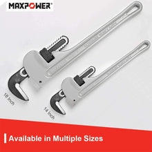 MAXPOWER 14-Inch Heavy Duty Aluminum Straight Pipe Wrench 14-Inch Plumbing Wrench