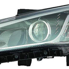 CarLights360: Fits 2015 2016 2017 HYUNDAI SONATA Head Light Assembly Driver Side w/Bulbs (Black Housing) - (DOT Certified) Replacement for HY2502201