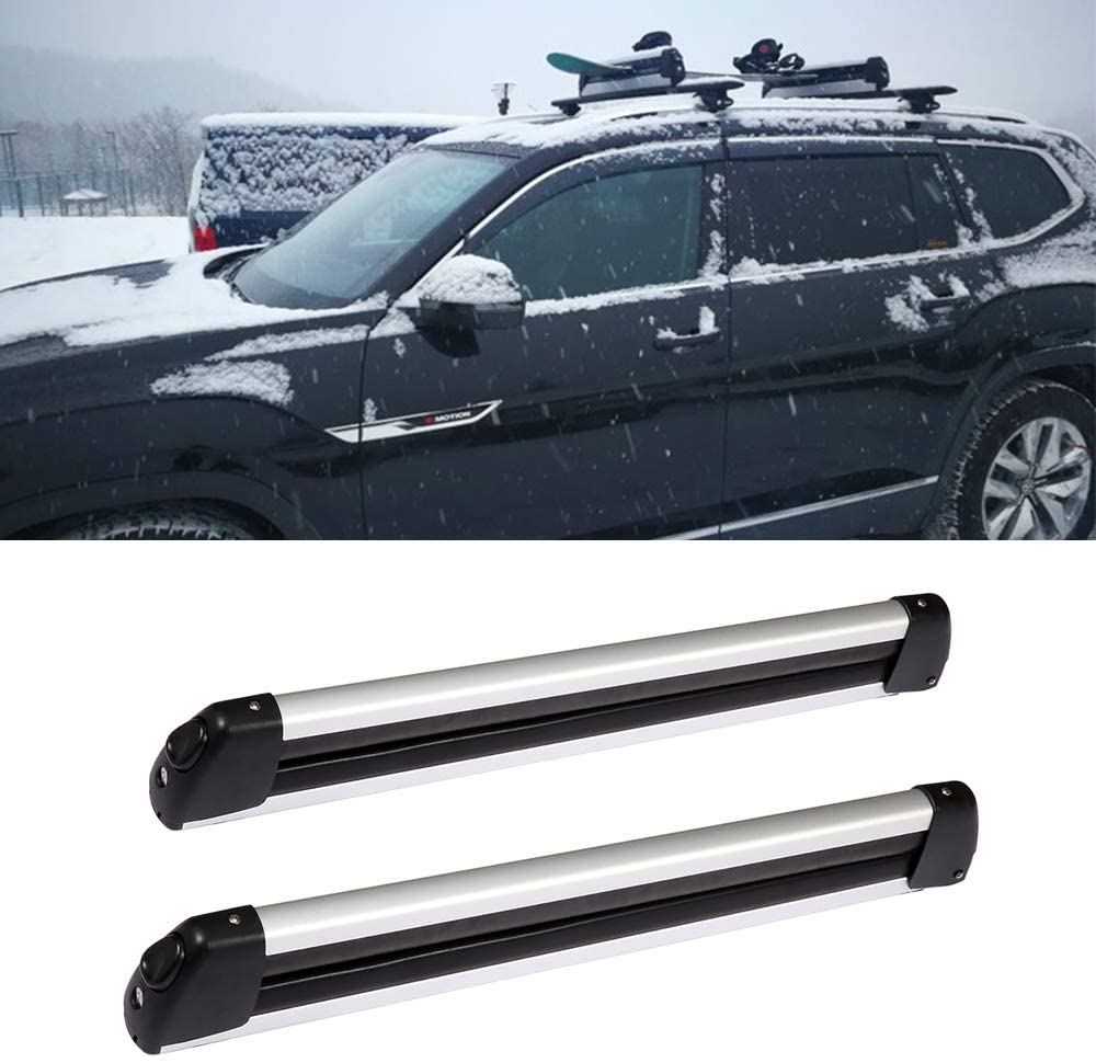 OCPTY Roof Rack Ski Carriers Rack Ski and Snowboard Carrier w/Key