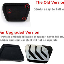 for BMW No Drill Gas Brake Pedal, Jaronx Stainless Steel Anti-Slip at Accelerator Brake Pedal Cover (Fits: BMW 1 3 5 6 7 Series X1 X3 X5 X6 Z4) (Gas+Brake Pedals)