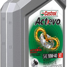 Castrol 06130 Actevo 10W-40 Part Synthetic 4T Motorcycle Oil - 1 Quart Bottle, (Pack of 6)