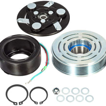AUTEX A/C Compressor Clutch Coil Assembly Kit Replacement for Civic 1.7L 2002 2003 2004 2005 Air Conditioning Repair Kit Plate Pulley Bearing Coil
