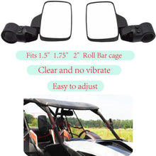 Dasen 1.5 Inch Wide Rear View Convex Mirror UTV Side Rear View Mirrors w/Grab Handle Set Fit Yamaha Viking Ace Rhino Wolverine YXZ Roll Cage