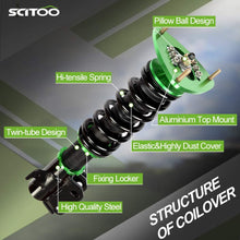 SCITOO Compatible Coilover Suspensions Shock Struts Kits Assembly Full Set Shocks Struts Kits Replacement fit for 2005-2005 Saab 9-2X /2003-2008 Subaru Forester GDA GDB/2002-2007 Subaru Impreza