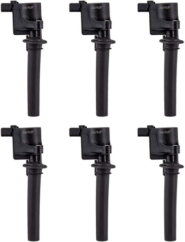 MAS Ignition Coils compatible with Various Ford Mazda Mercury 3.0L V6 fits DG-500 / DG500 / FD502(Pack of 6)
