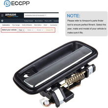 ECCPP Door Handles Exterior Outside Outer Front Driver Passenger Side for 1995-2004 Toyota Tacoma Chrome Black(2pcs)