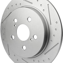 Brake Rotorï¼ˆ2ï¼‰ Slotted ANGLEWIDE Rear fit for 2004-2009 for Kia Spectra,2005-2009 for Kia Spectra5