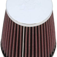 K&N Universal Clamp-On Air Filter: High Performance, Premium, Replacement Engine Filter: Flange Diameter: 2.6875 In, Filter Height: 5 In, Flange Length: 0.625 In, Shape: Round Tapered, RC-4340