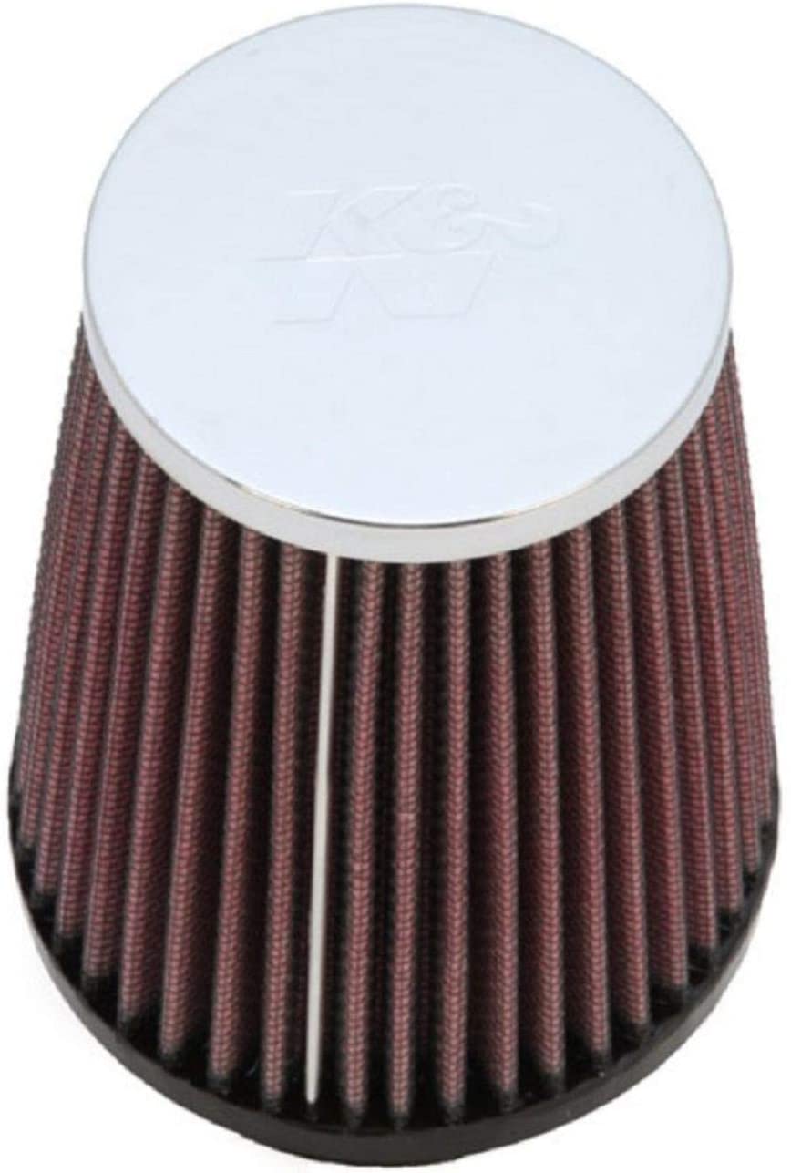 K&N Universal Clamp-On Air Filter: High Performance, Premium, Replacement Engine Filter: Flange Diameter: 2.6875 In, Filter Height: 5 In, Flange Length: 0.625 In, Shape: Round Tapered, RC-4340