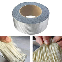 Bonarty 2 PCS Aluminum Foil Butyl Rubber Waterproof Tape for Seal Leaking Hoses, Pipes, Roof, Building, Surface Crack, RV Repair