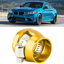 Cuque Car Fuel Water Hose Clip Aluminum Universal Durable Automotive Oil Fuel Water Hose Tube Trimmer Clip 1.8g 13mm AN10(Gold)