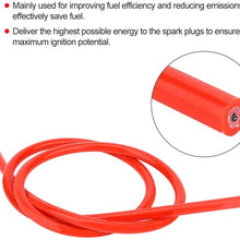 Car Ignition Cable, 8mm Silicone Spark Ignition Cable Wire Car Auto Accessory Replacements Part 1 Meter (Red)
