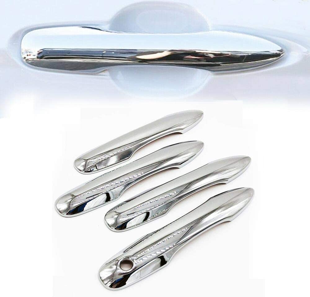 LJ INTERNATIONAL Quality Accessories Triple Chrome Door Handle Overlay Compatible with 2019 Toyota Camry