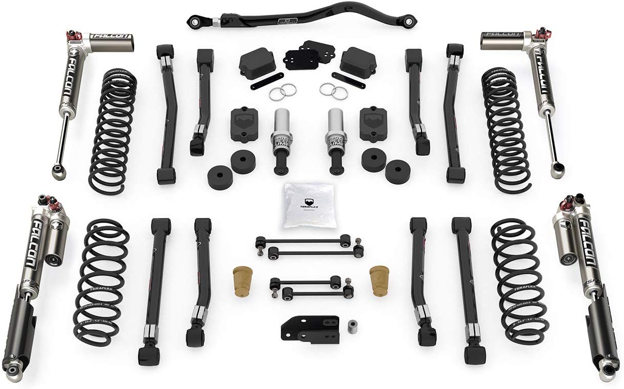 TeraFlex 1532233 JL 2dr: 2.5” Alpine RT2 Short Arm Suspension System & Falcon SP2 3.3 Fast Adjust