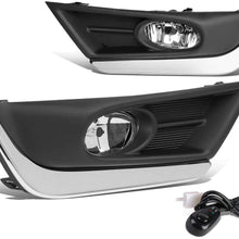 DNA Motoring FL-ZTL-275-CH Fog Light Lamps with Chrome Trim Bezel+Switch