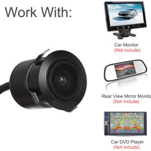 ePathChina 1/4 Inch CCD Flush Mount Backup Rear View Camera 170 Degree Viewing Angle Universal Waterproof HD Parking Backup Reverse Camera