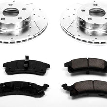 Power Stop KC3156 Z23 Daily Driver Front Caliper Kit-Drilled/Slotted Brake Rotors, Carbon-Fiber Ceramic Brake Pads, Calipers