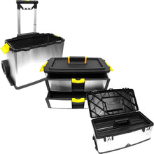 Stalwart Mobile 3-part Tool Box Stainless Steel