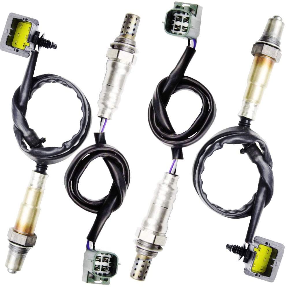 4x Oxygen O2 Sensor for 2004 2005 2006 Infiniti QX56 5.6L; 2004-2006 Nissan Titan 5.6L Upstream + Downstream
