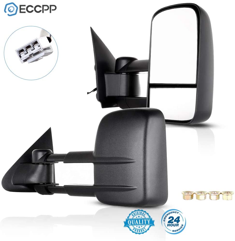 ECCPP Towing Mirrors for 1997 1998 1999 for Ford F150 F250 Standard & Extended Cab (Not for 4 Doors Crew Cab Models) Power Adjusted Pair Mirrors