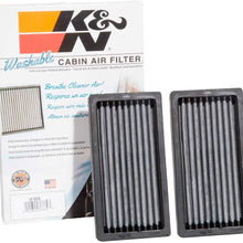 K&N VF2000 Washable & Reusable Cabin Air Filter Cleans and Freshens Incoming Air for your Subaru, Toyota