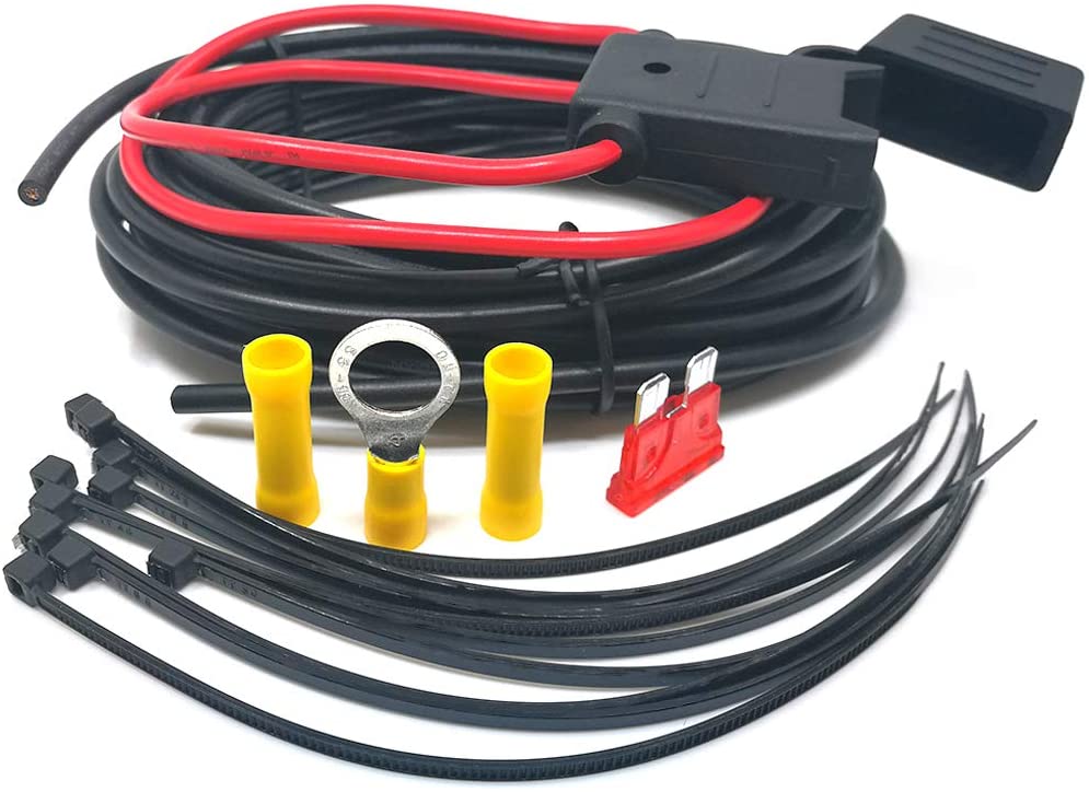 CARROFIX Powered Converter Wiring Kits for Trailer Tail Light Converter, 10 Amps, 20 FT of 12-Gauge Cross-Linked Wire