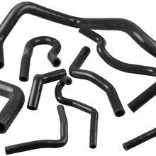 Redcolourful 9pcs/Set Silicone Radiator Coolant Hose Silicone Hose Kit for Honda Civic D15D16EGEK9 Blue