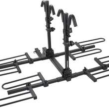 VENZO 4 Bike Bicycle Platform Style Carrier - Bike Rack for Car SUV Truck Tow Trailer Hitch Receiver Mount Size 2" - Sturdy & Rust Proof