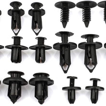 LSAILON Car Retainer Clips Kit 6Sizes Black Plastic Fender Clips Bumper Retainer Clips Kit fit for GM Ford Toyota with Tool,190Pcs