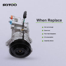 SCITOO Compatible with AC Compressor and A/C Clutch for Jeep Wrangler TJ 4.0L 1999-2006 CO 22034C