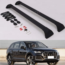 SAREMAS US Black roof Cargo Racks for Audi Q7 2016 2017 2018 2019 2020 2021 Cross Bars Roof Rack Rail Luggage Carrier Lockable