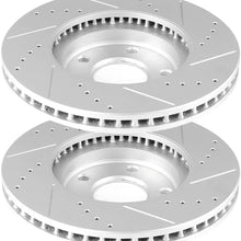 TUPARTS Front Brake Rotors with Slotted Drilled fit for 2003-2004 I-nfiniti M45, 2002-2006 I-nfiniti Q45, 2004-2009 2011-2017 Quest