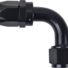 EVIL ENERGY 6AN Straight Swivel Hose End Fitting for Braided Fuel Line Aluminum Black 2PCS