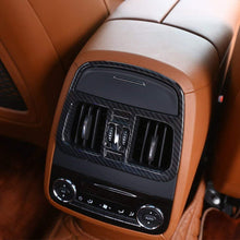 Interior Auto Vehicle Accessory, for Maserati Levante 2016, Rear Air Conditioning Outlet Vent Frame Cover Trim Carbon Fiber ABS Plastic Black, 1 pcs/set