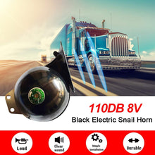 Carrfan Horn Loud 110DB 8V Electric Snail Air High Pitch Horn for Motorcycles Ships Yachts Trains Whistle