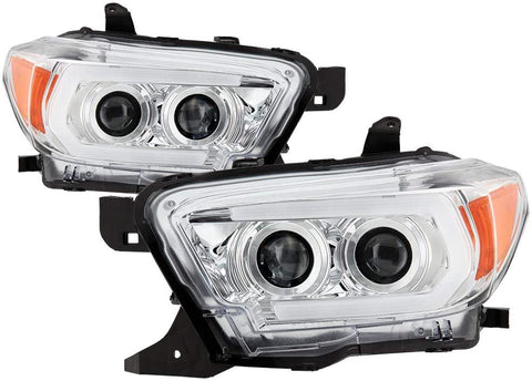 Spyder Auto V2 Sequential Light Bar Headlights for Toyota Tacoma 16-18 [SR5]