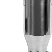 DC Sports EX-1012B Performance Bolt-On Resonated Muffler Slant Tip with Clamps and Adapters for Universal Fitment on Most Cars, Sedans, and Trucks - Matte Black Powdercoat