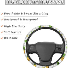 FKELYI Rainbow Tie-Dye Car Interior Decor Accessories Set,Auto Universal Steering Wheel Cover Set with Hand Brake Cover and Gear Shift Knob Cover 3Packs